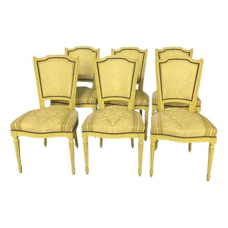 Early 1900s Set of 6 Antique French Louis XVI Style Dining Chairs For Sale