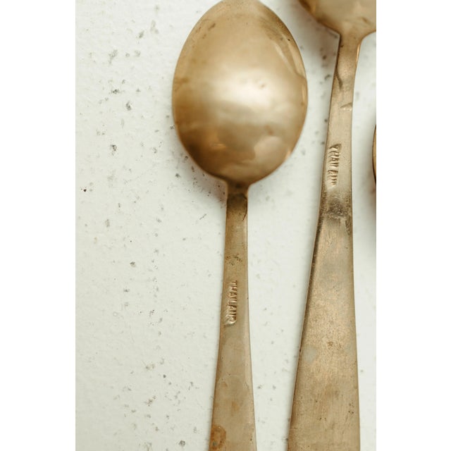 Traditional Antique Enamel-Handled Spoons – Set of 4 For Sale - Image 3 of 3