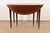 Baker Furniture Federal Banded Mahogany Drop Leaf Dining or Breakfast Table, Newly Refinished For Sale - Image 10 of 13