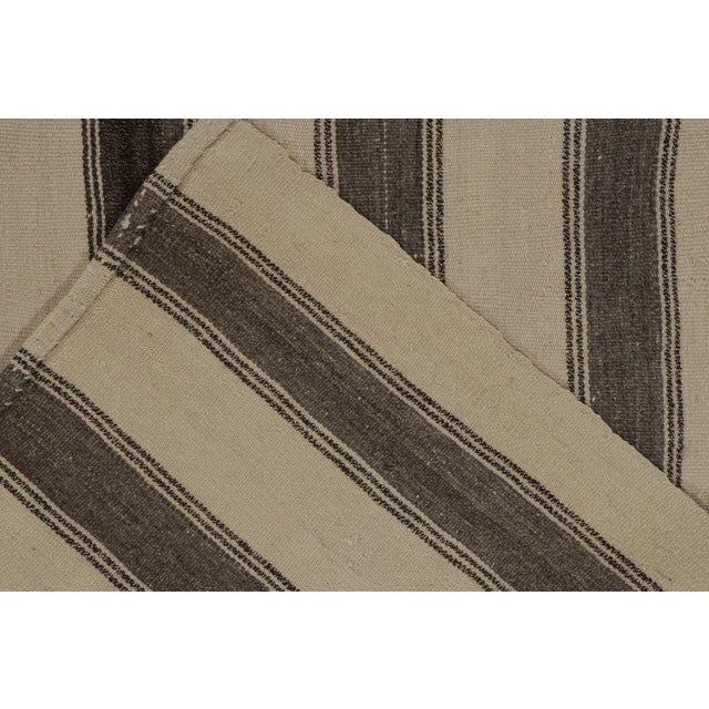 Textile Vintage Kilim Rug in Beige, Brown Striations by Rug & Kilim For Sale - Image 7 of 7