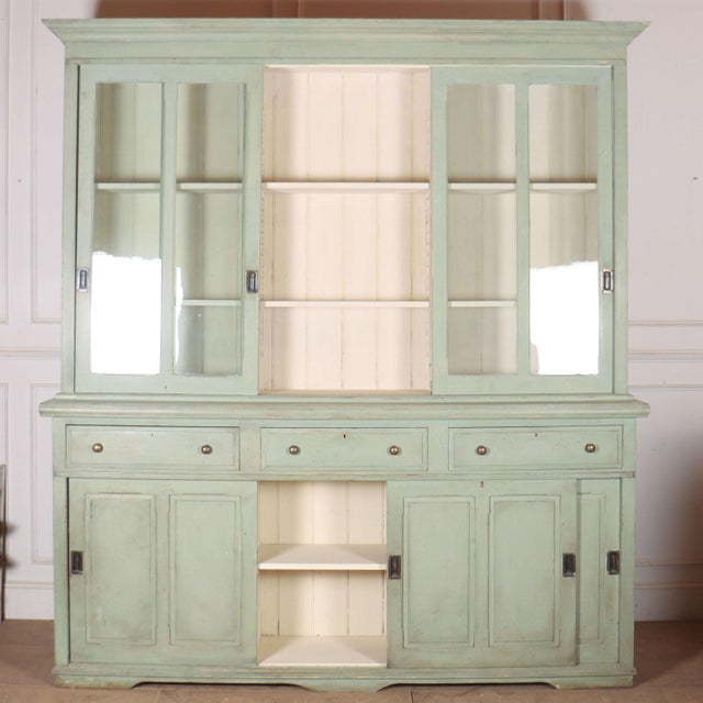 Large 19th Century Painted Kitchen Dresser For Sale - Image 11 of 12