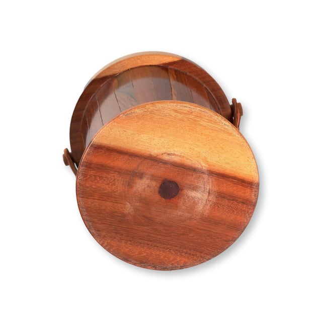 Mid-Century Modern Hand-Made Midcentury Modern Wood Ice Bucket For Sale - Image 3 of 9