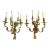 Pair 19th Century French Rococo Revival Gilt Bronze Five-Light Wall Sconces For Sale