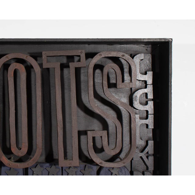 Abstract 1967 “Leo” Zodiac Gallery Poster Wall Sculpture Signed by James Spencer Russell For Sale - Image 3 of 9