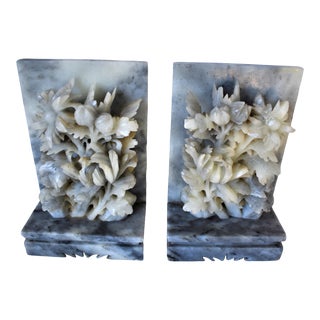 Chinese Carved Soapstone Bookends - a Pair For Sale