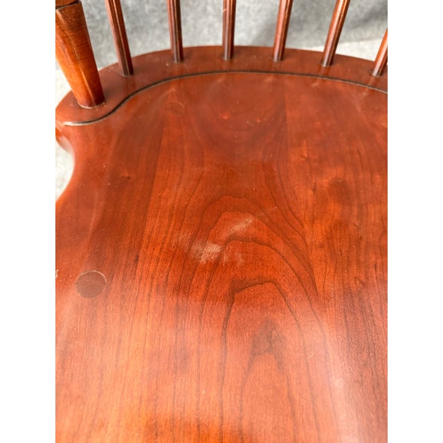 Late 20th Century Set of 6 Frederick Duckloe & Bros. Colonial Reproductions Collection Spindle Back Dining Chairs For Sale - Image 11 of 13