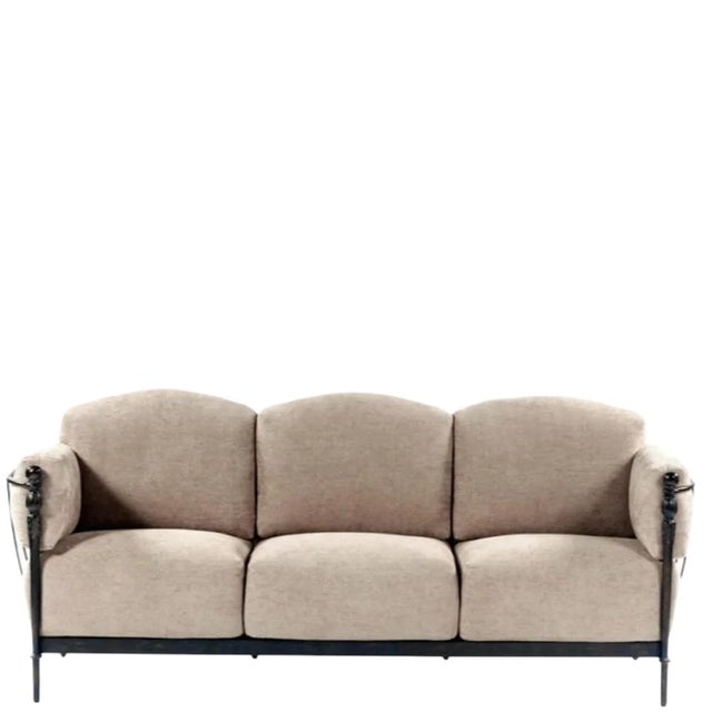 Montecito Outdoor Junior Sofa in Bronze Finish by Michael Taylor For Sale - Image 4 of 4