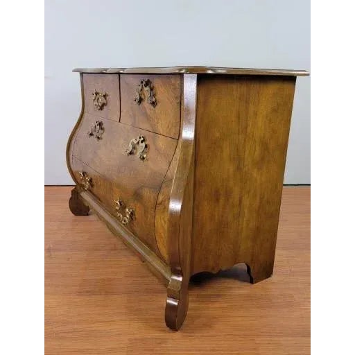 Vintage French Louis XV Revival Style Bombe Chest by Baker Furniture For Sale In Chicago - Image 6 of 11