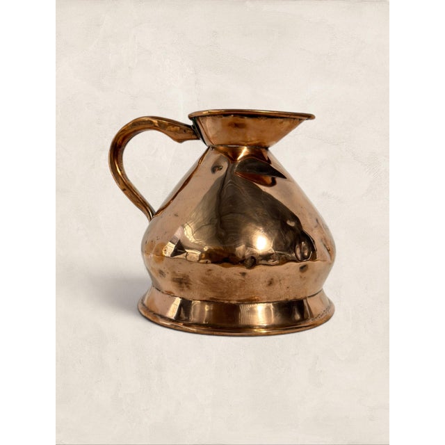 Antique English Hand-hammered Copper Water Pitcher Copper water pitcher’s were a fixture of the Victorian and Edwardian...