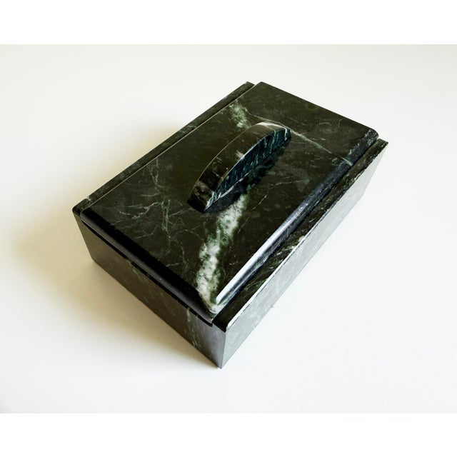 Mid 20th Century Modernist Green Marble Rectangular Lidded Box, Mid 20th Century For Sale - Image 5 of 10