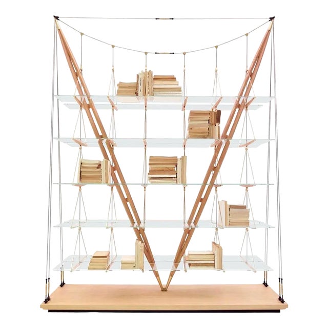 Franco Albini Bookcase; a Masterpiece of Italian Craftsmanship and Design For Sale