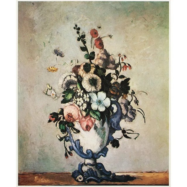1977 After Paul Cezanne "Flowers in a Rococo Vase", Large Full-Color Print For Sale In Dallas - Image 6 of 6