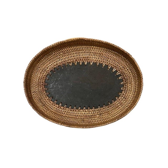 Vintage Iris Apfel Owned Indonesian Wicker Basket Box With Carved Wood Frog For Sale - Image 9 of 11