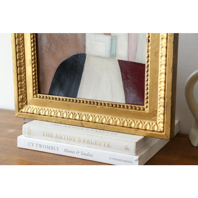 Original Framed Abstract Painting in Antique Gold Frame For Sale In New York - Image 6 of 15