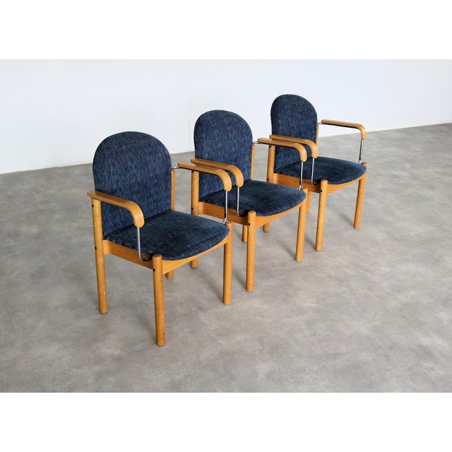 Vintage Armchair from Kinnarps, Sweden, 1980s, Set of 3 For Sale - Image 6 of 8