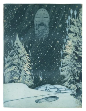 Ernst Fuchs, The Lost Trace, 1972, Etching