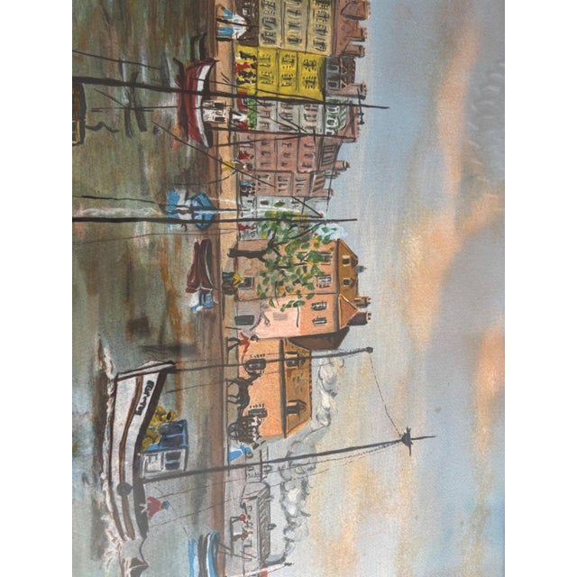 Claude Tabet, Port Scene, 1890s, Lithograph, Framed For Sale - Image 8 of 10