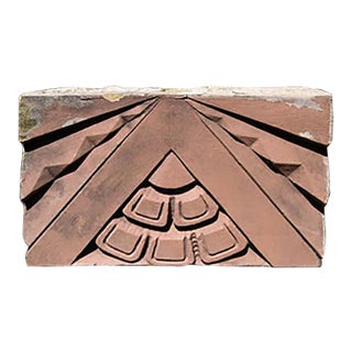 Antique Art Deco Style Terra Cotta Façade Block For Sale