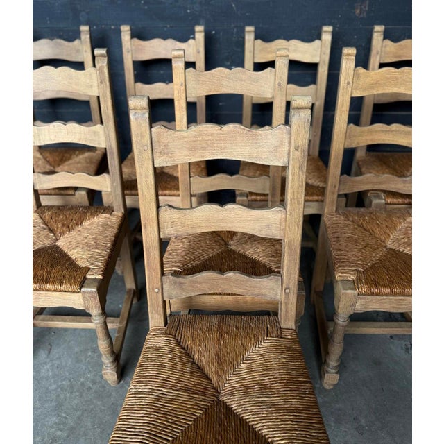 Oak Farmhouse Dining Chairs, 1925, Set of 8 For Sale - Image 16 of 18