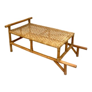 Mid 20th Century Bamboo Side Table For Sale