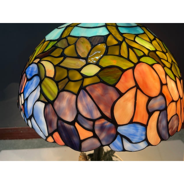Tole Flower Table Lamp from Tiffany, 1960s For Sale - Image 10 of 13