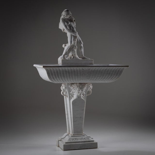 Marble Wall Fountain with Satyr, 19th Century For Sale - Image 16 of 18