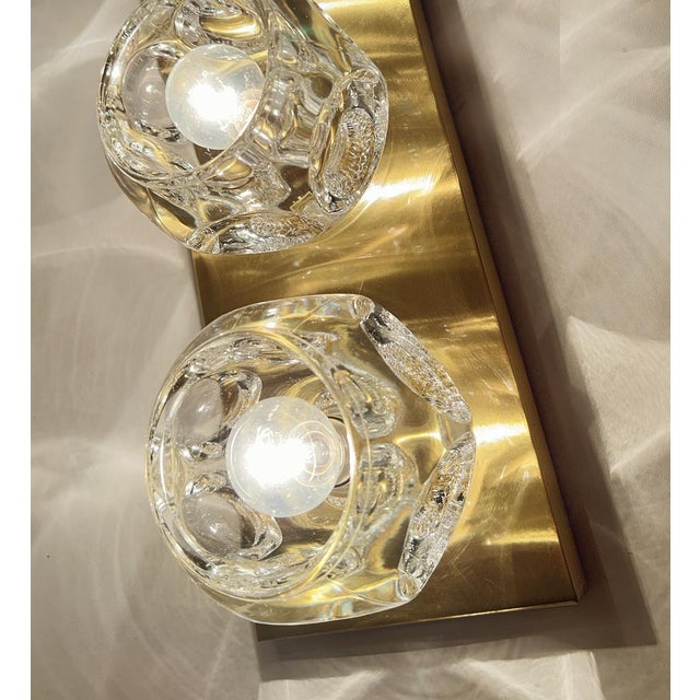 1970s Large Glass Sconces from Peill & Putzler, 1970s, Set of 2 For Sale - Image 5 of 18