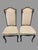 Set of 4 Vintage French Louis XV Style Dining Chairs Carved Wood Upholstered For Sale - Image 4 of 11