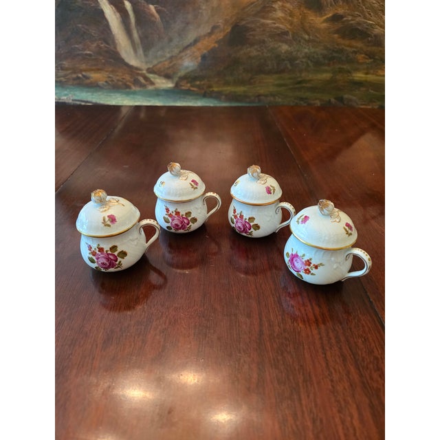 Ceramic Vintage Mid Century Richard Ginori Italy Set 4 Cups For Sale - Image 7 of 12