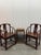 Chestnut Traditional Chinese Horseshoe-Back Armchairs and Tea Table For Sale - Image 8 of 8