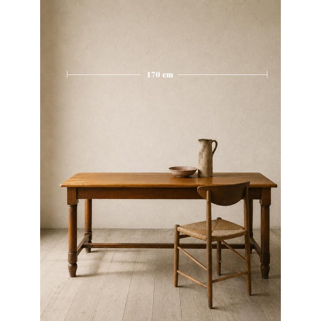 Antique Late 19th Century Wooden Table with Turned Legs For Sale - Image 9 of 9
