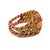 Vintage Coral Glass and Yellow Rhinestone Clamper Cuff, 1940 For Sale - Image 9 of 11