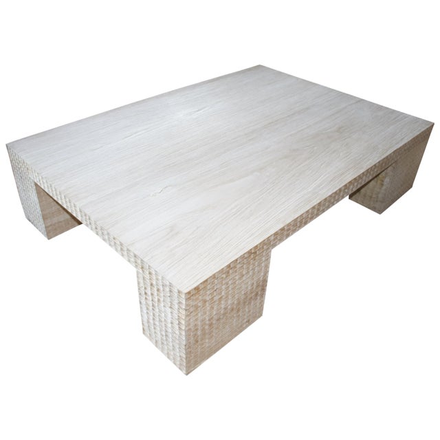 Andrianna Shamaris Hand Carved St. Barts Teak Wood Coffee Table For Sale - Image 15 of 18