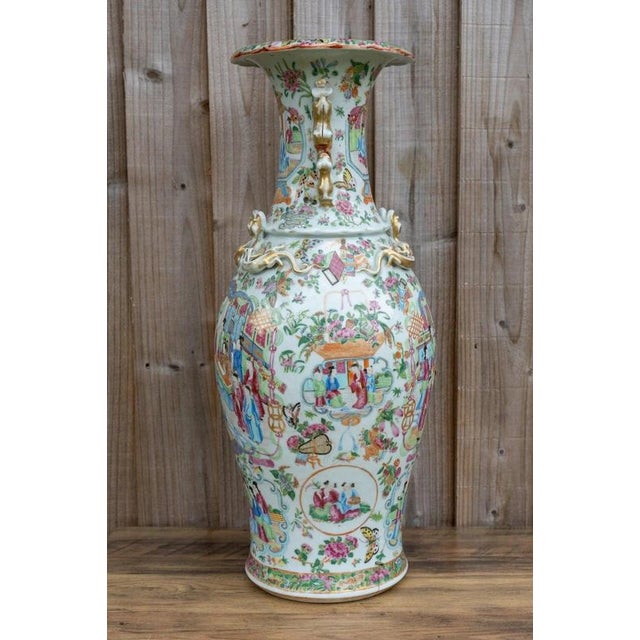 Antique Chinese Qing Dynasty Famille Rose Porcelain Vase For Sale - Image 3 of 18