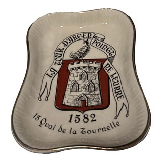 Porcelain Vide-Poches by La Tour d'Argent X Manufacture De Longchamp, 4"x3" For Sale