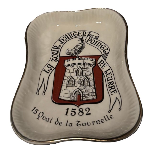 Porcelain Vide-Poches by La Tour d'Argent X Manufacture De Longchamp, 4"x3" For Sale