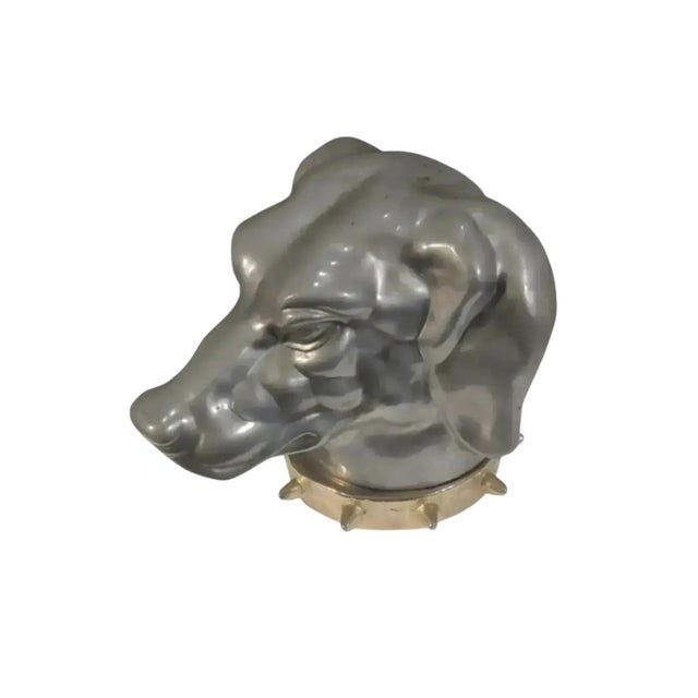 Victorian Antique Figural Dog Head Tobacco / Cigarette Box ~ Circa Late 19th Century For Sale - Image 3 of 11