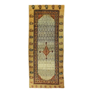 Hand Knotted Northwest Persian Camel Hair Sarab Gallery rug.4"9"x 11' For Sale