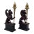 Rare Pair of Antique Late 19th C Heavy Bronze Griffin Bookends/ Candleholders. For Sale