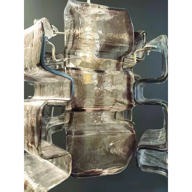 1970s Smoky Murano Pendant by Carlo Nason for Mazzega For Sale - Image 6 of 8
