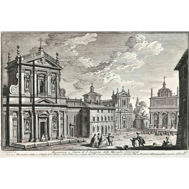 After Giuseppe Vasi, Monastero e Chiesa di S.Susanna delle Monache Cisterciensi, Late 18th Century For Sale