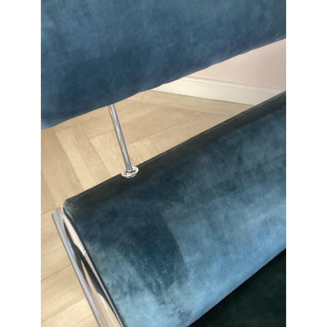 Navy Bleu Zyklus Chair attributed to Peter Maly for Cor, 1980s, Set of 2 For Sale - Image 9 of 11