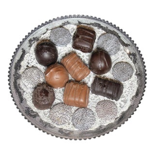 Henri Gadbois Modern Realistic Still Life Sculpture of a Tray of Glass Chocolates, 1975 For Sale