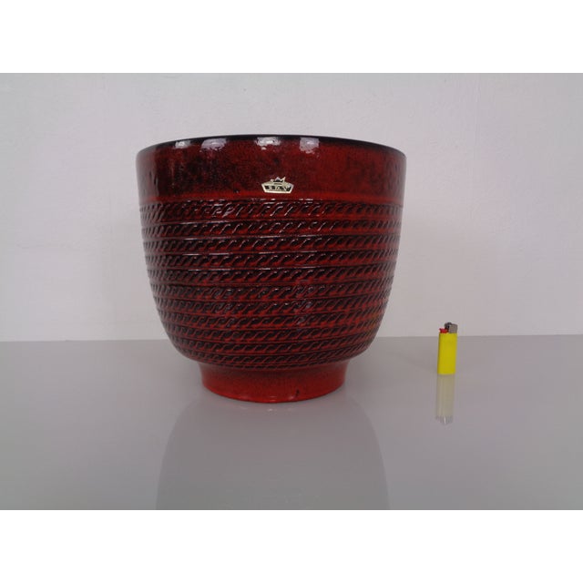 Very large flowerpot by Bay Keramik from the 1970s. This piece has an attribution mark, I am sure that it is completely...