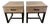 Lane Furniture Reclaimed Wood and Black Metal End Tables, Pair For Sale