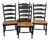 Bermex Farmhouse Painted Ladderback Chairs - Set of 4 For Sale
