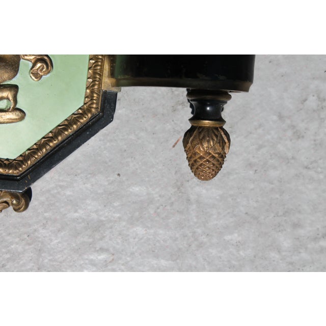 Neoclassical E.F. Caldwell Large C. 1913 Patinated Bronze Sconces - A Pair For Sale - Image 11 of 13