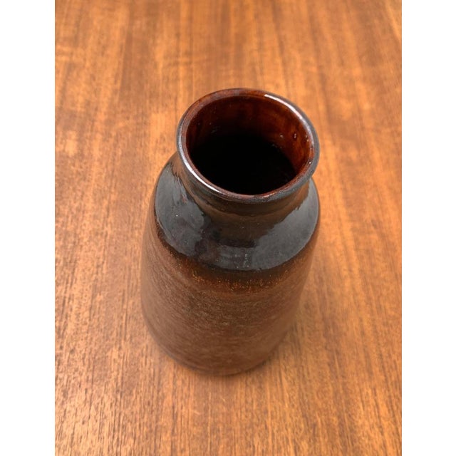 Brown Mid-Century Minimalist Studio Pottery Vase by Elke & Elmar Kubicek, Germany, 1960s For Sale - Image 8 of 15