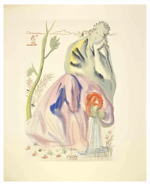 Salvador Dali, The Heyday, Woodcut, 1963