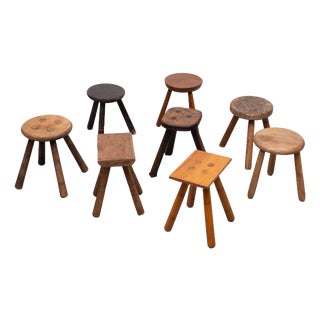 Vintage Dutch Milk Stools, 1950s, Set of 8 For Sale